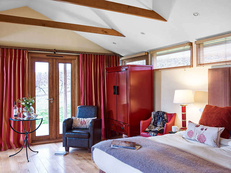 Inside view of the luxury lodge bedroom