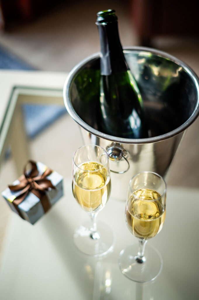 Add sparkling wine & luxury handmade chocolates to your room
